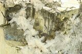 Gleaming Striated Pyrite Crystals with Quartz - Peru #287612-1